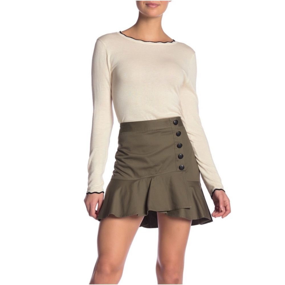 Veronica Beard Claremont Skirt Army Green Size 6 / 8